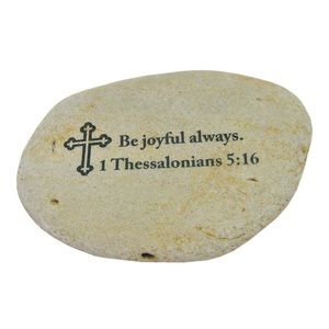 Scripture Rock, BE JOYFUL ALWAYS, Great gift! NWT